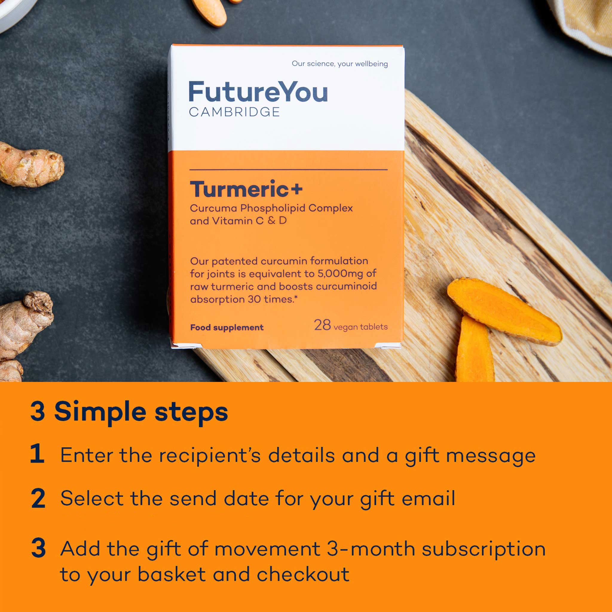 The Gift of Movement 3-month Turmeric+ Subscription